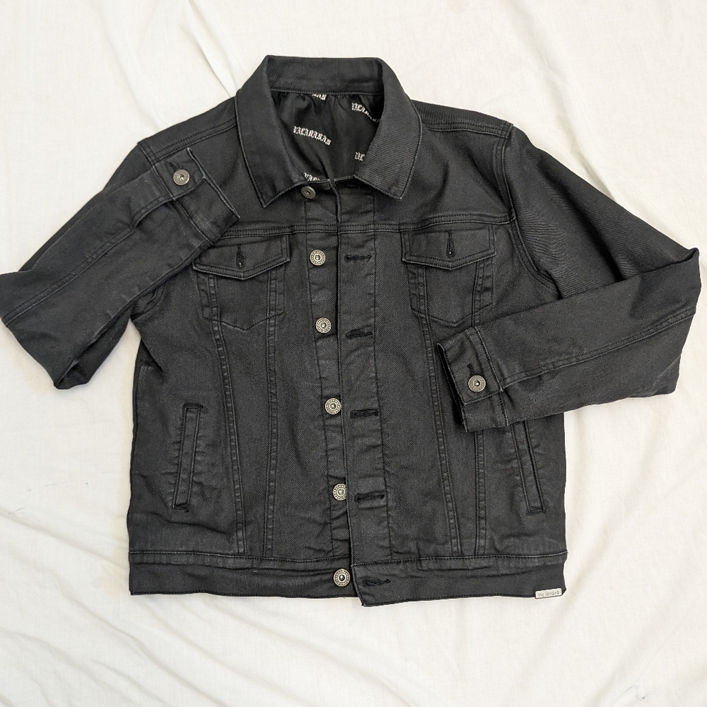 Valabasas Black Denim Jean Jacket Men's Small
